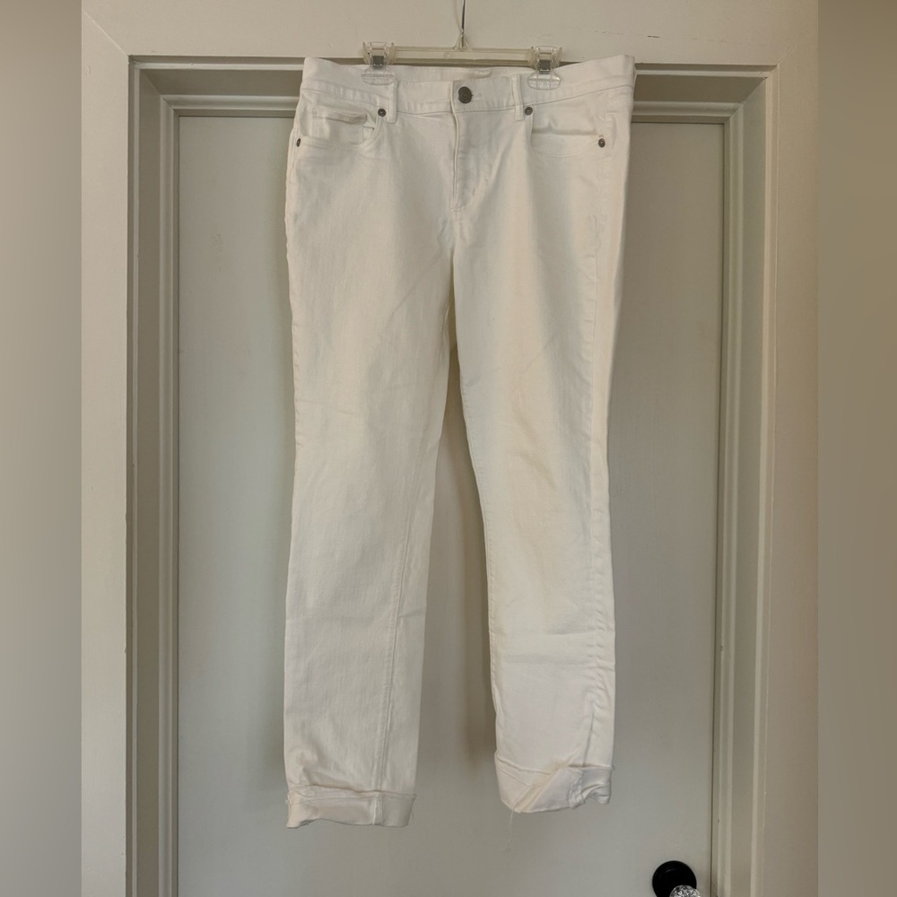 LOFT Outlet Original Straight white jeans sz 10